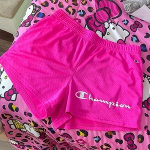 hot pink champion shorts